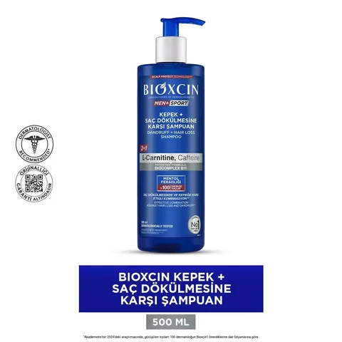Bioxcin Men Sport Anti-Schuppen- und Haarausfall-Shampoo 500ml