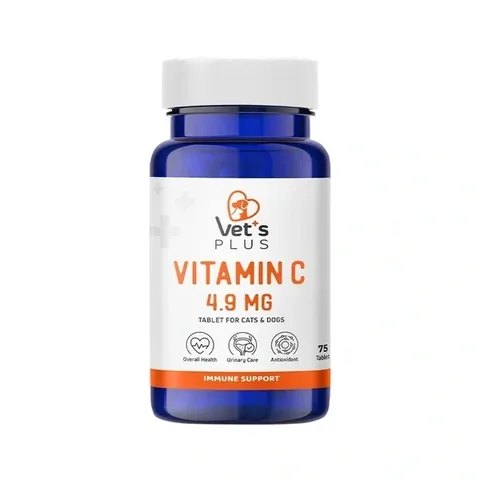 Vet's Plus C Vitamin Tablets For Cats And Dogs 75 pcs