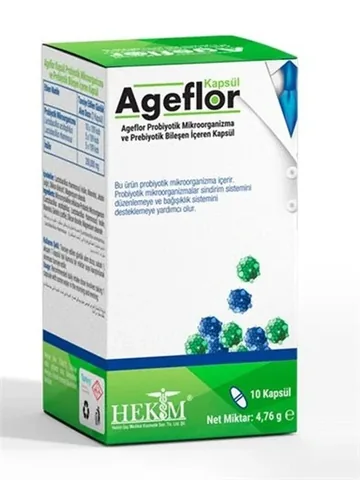 Ageflor Probiotische Kapseln mit Präbiotika - 10 Stück