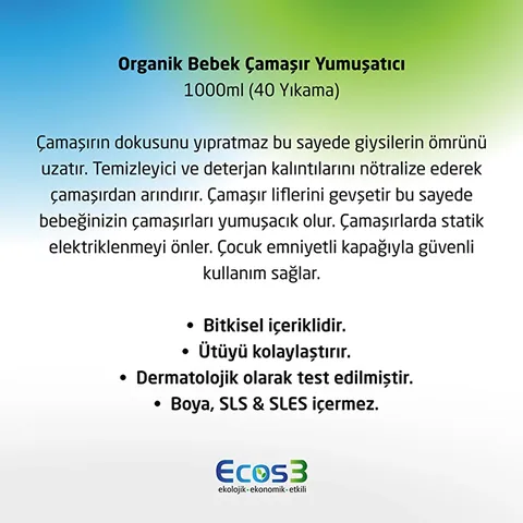 Ecos3 baby Fabric Softener 1000 ml