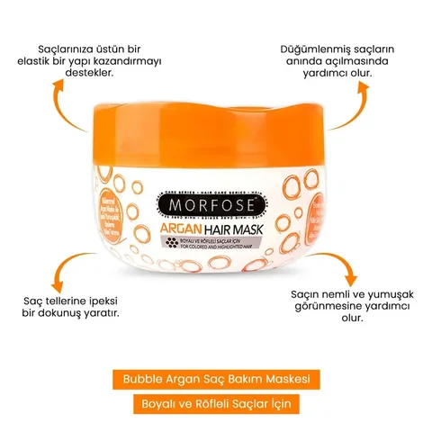 Маска для волос Morfose Bubble с аргановым маслом 500 мл