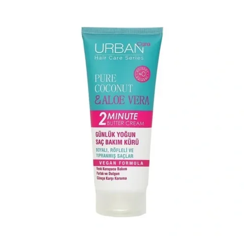 Urban Care كريم زبدة جوز الهند والصبار من أوربان كير، 200 مل، لمدة دقيقتين