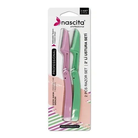 Nascita 2-teiliges Klapprasierer-Set - Kompakt &amp; Reisefreundlich