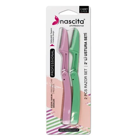 Nascita 2-teiliges Klapprasierer-Set - Kompakt &amp; Reisefreundlich