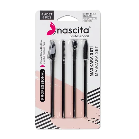 Nascita مجموعة ماسكارا ناسيتا بتصميم السيليكون، 4 قطع 17 قطعة