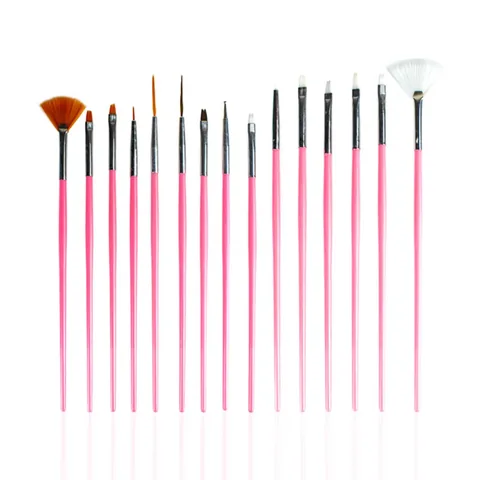 Nascita 15-teiliges pinkes Nagelbürsten-Set für perfekte Maniküren