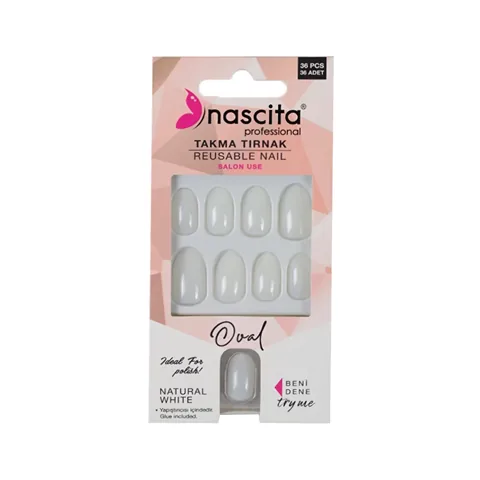 Nascita أظافر ناسيتا 36 بيضاوية صناعية