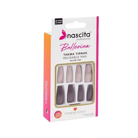 Nascita 24er Pack Ballerina Farbige Kunstnägel Set
