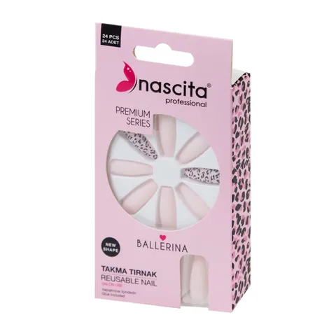 Nascita Umweltfreundliche Pink Leopard Kunstnägel
