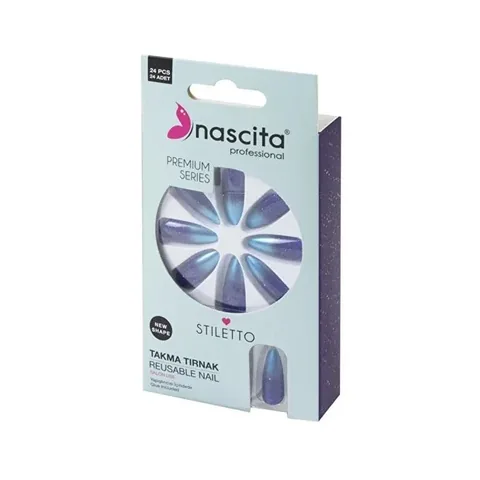 Набор цветных накладных ногтей Nascita Premium 24 шт.