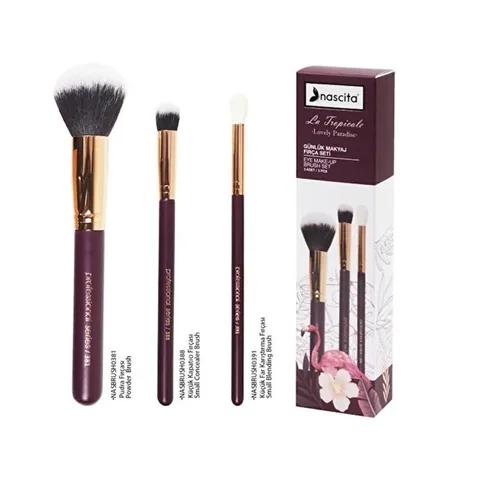 Nascita La Tropicale Daily Makeup Brush Set Of 3 claret Red 93