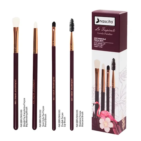 Nascita La Tropicale Eye Makeup Brush Set Bordeaux 94