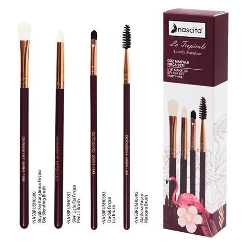 Nascita La Tropicale Eye Makeup Brush Set Bordeaux 94