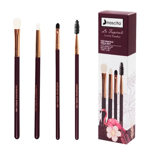 Nascita La Tropicale Eye Makeup Brush Set Bordeaux 94