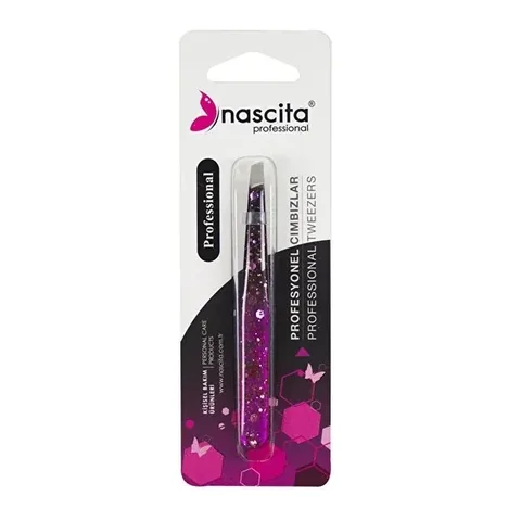 Пинцет для бровей Nascita Professional с блестками