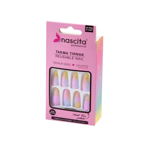 Nascita Galaxy Kunstnägel Set - 24 wiederverwendbare Nagelspitzen
