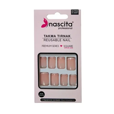 Ногти французские Nascita Squera S203 24 шт.