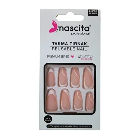 Ногти-стилето матовые 24 шт от Nascita