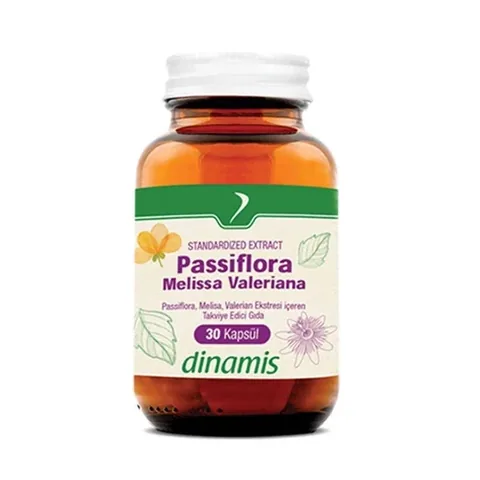 Dinamis Entspannungspräparat: Passionsblume & Baldrian, 30 Kapseln