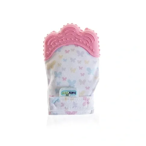 Перчатка для прорезывания зубов Babyjem розовая