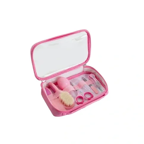 Babyjem 7-teiliges pinkes Pflegeset für Neugeborene und Säuglinge