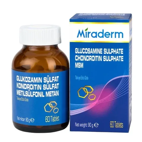 Miraderm Glucosamin-Sulfat-Tabletten für die Gelenkgesundheit - 60 Stück