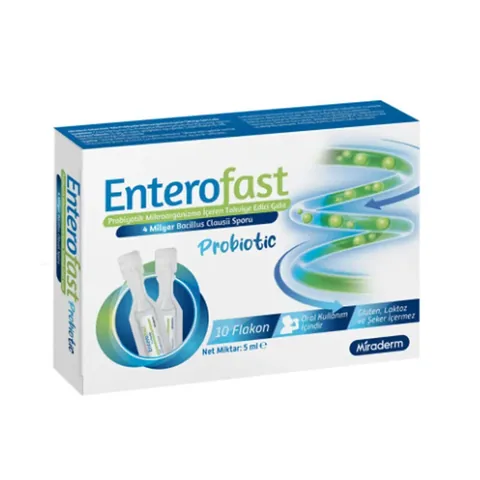 Miraderm Enterofast Probiotisches Supplement - 10 Ampullen