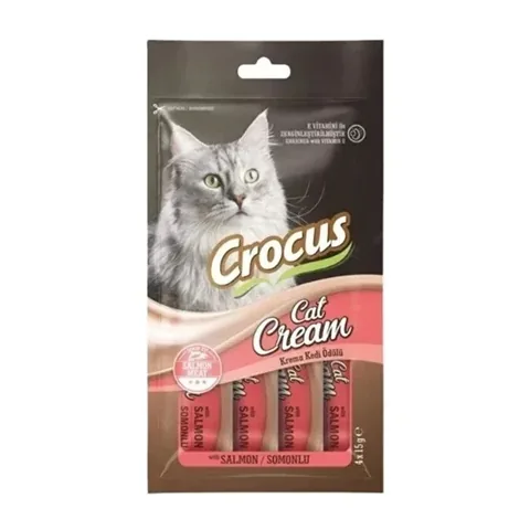 Крем для кошек Crocus с лососем 4 x 15 г