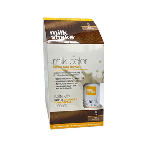 Milchshake Light Kastanienbraun Permanente Haarfarbe + Schaum Geschenk