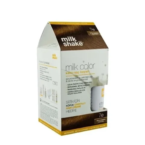 Краска для волос постоянная Milk Shake 7e - Средний блондин экзотик - Пена в подарок