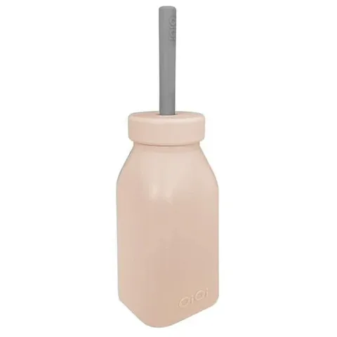 OiOi Auslaufsichere Babyflasche mit Strohhalm 6M