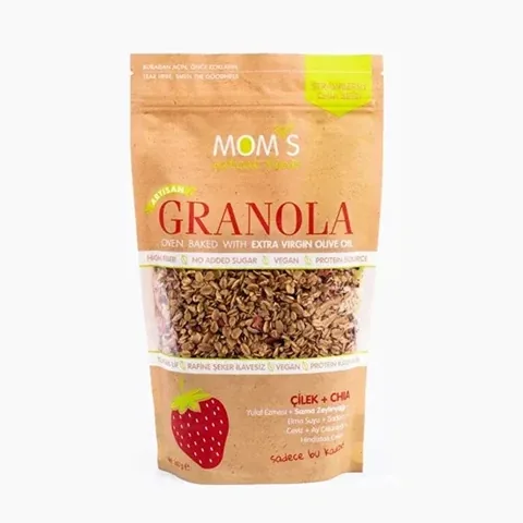 Moms Granola 360g - Natürlich, Ohne Zucker, Mit Olivenöl Gebackener Snack