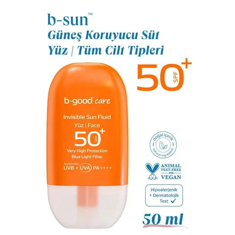 حليب الشمس غير المرئي SPF 50 50 مل من بي-جود B-Good