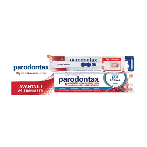 parodontax Vollschutz Zahnpasta & Zahnfleischbürste Duo
