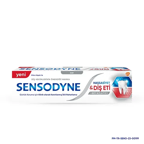 Sensodyne معجون أسنان سنسوداين لتبييض الأسنان الحساسة ومعجون اللثة 75 مل