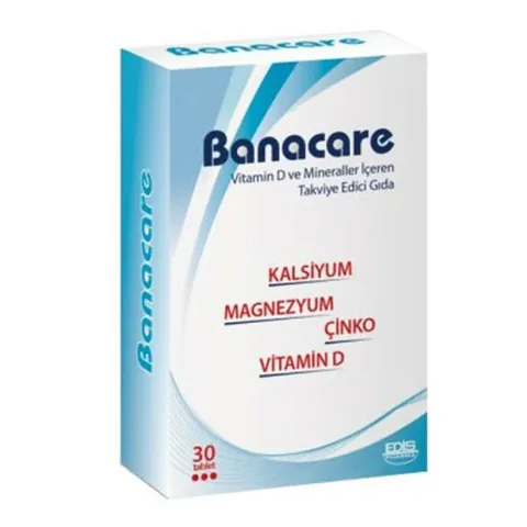 Banacare Vitamin D and Mineral Containing Food Supplement 30 Tablet