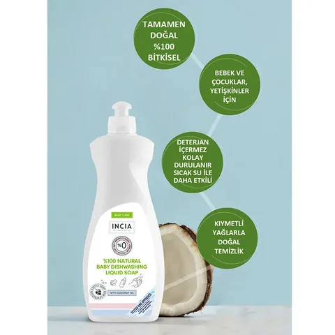 INCIA Natural Baby Dish Soap 500 ml