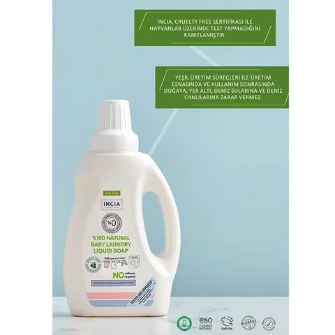 INCIA Natural Baby Washing Machine Soap 750 ml