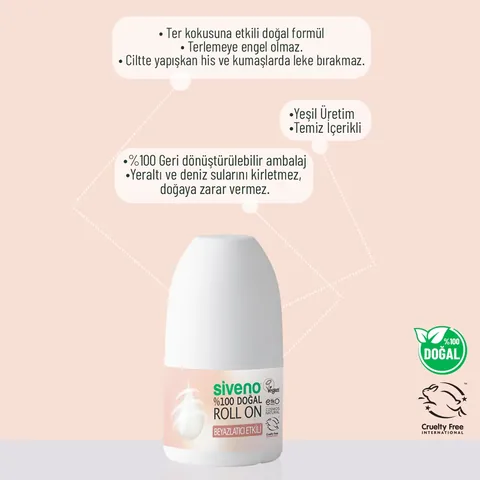 Siveno Natural Roll On Whitening Effect 50 ml
