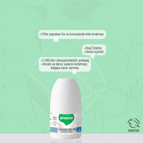 Siveno Natural Whitening Effect Roll On 50 ml