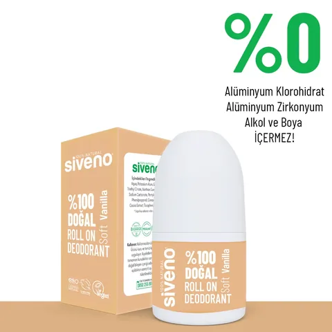 Siveno سيفينو رول اون طبيعي بنكهة الفانيليا الناعمة 50 مل