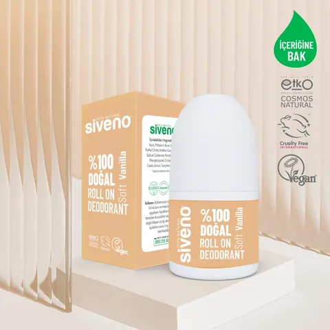 Siveno سيفينو رول اون طبيعي بنكهة الفانيليا الناعمة 50 مل