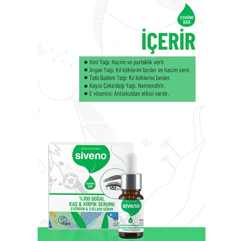 Siveno Eyebrow and Eyelash Strengthening Natural Serum 10 ml