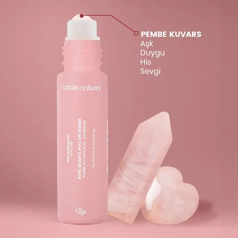 Bade Natural Rose Quartz Serum Roll-On 10 ml - Antioxidant & Vegan