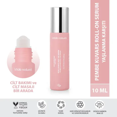 Bade Natural Rose Quartz Serum Roll-On 10 ml - Antioxidant & Vegan