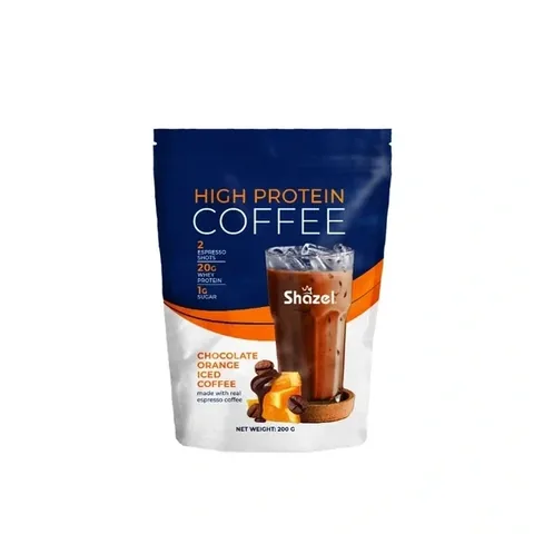 Shazel Hochprotein Eiskaffee Schokolade Orange 200g
