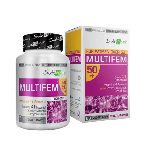 Suda Vitamin Multifem 50+ Womens Multivitamin 50 herbal Capsules