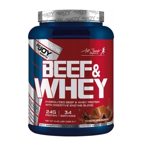 Bigjoy Rindfleisch- und Molkenproteinpulver, Schokoladengeschmack 1088g
