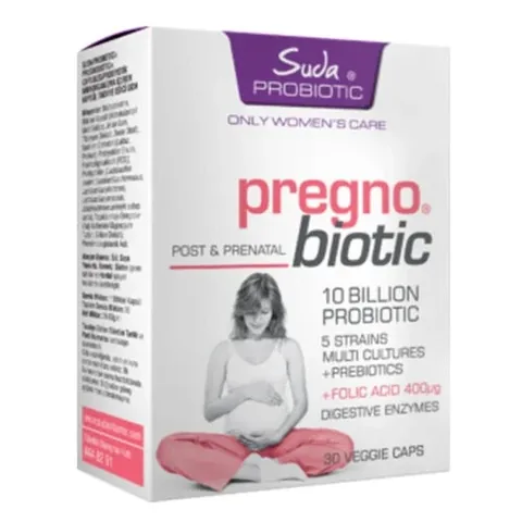 Suda Probiotic Pregno Biotic - Verdauungsunterstützung für Mütter 30 Tabletten