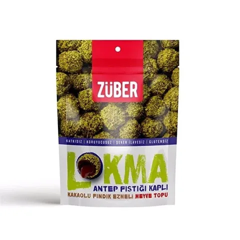 Pistazienbeschichtete Fruchtbällchen - glutenfreie Leckereien 96g
